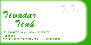 tivadar tenk business card